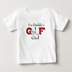 T-shirt Pour Bébé Je suis la petite fille de golf de papa