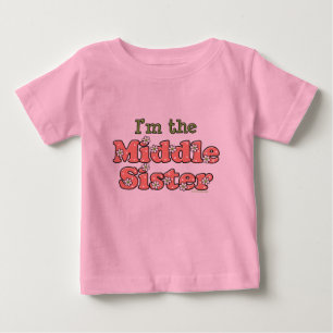 T-shirt Pour Bébé Je suis La Soeur du Milieu T