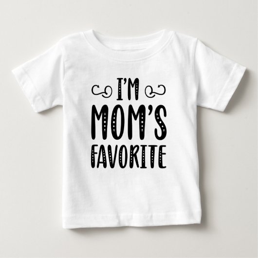T-shirt Pour Bébé Je suis le favori de maman (Devant)