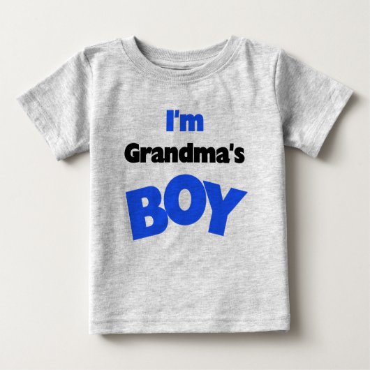 T-shirt Pour Bébé Je suis le garçon de grand-mère (Devant)
