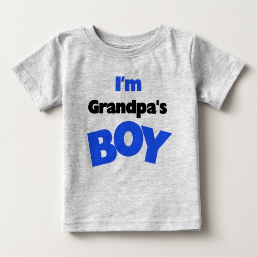 T-shirt Pour Bébé Je suis le garçon de grand-père (Devant)