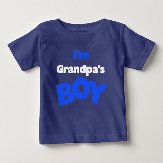 T-shirt Pour Bébé Je suis le garçon de grand-père (Devant)