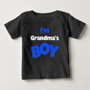 T-shirt Pour Bébé Je suis le garçon de la grand-maman