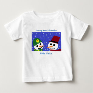 T-SHIRT POUR BÉBÉ JE SUIS LE PETIT BÉBÉ DE FLAKE PRÉFÉRÉ DE MA TANTE