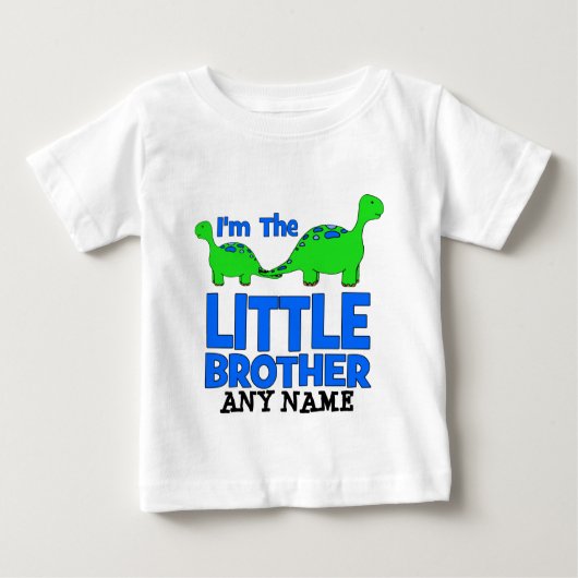 T-shirt Pour Bébé Je suis le PETIT FRÈRE ! Cadeau Dinosaure Personna (Devant)