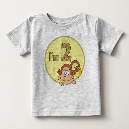 T-shirt Pour Bébé Je suis le singe 2 mignon avec la chemise (Devant)