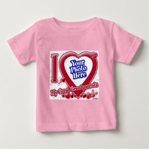 T-shirt Pour Bébé Je suis mes arrière-grands-parents cœur rouge - ph