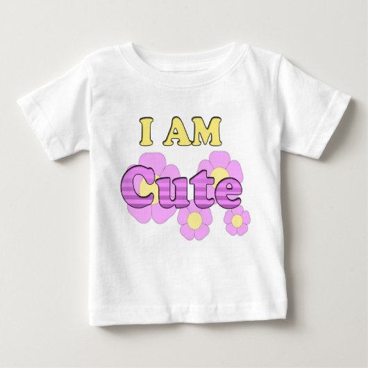 T-shirt Pour Bébé Je suis mignon (Devant)