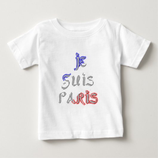 T-shirt Pour Bébé Je Suis Paris I Love Paris Texte Art Imprimer (Devant)