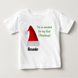 T-shirt Pour Bébé Je suis si excited pour mon premier Noël !