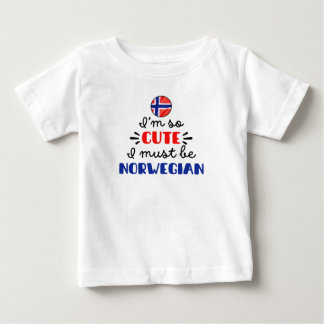 T-shirt Pour Bébé Je suis si mignon que je dois être norvégien