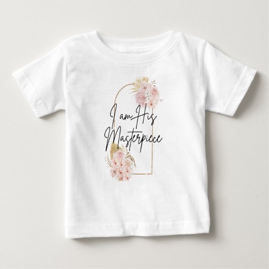 T-shirt Pour Bébé Je suis son chef-d'oeuvre (Devant)