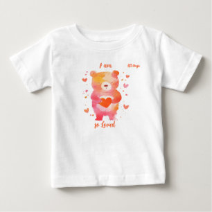 T-shirt Pour Bébé "Je suis tellement aimé" avec ours personnalisable