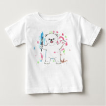 "Je suis un artiste !" T-shirt bébé ours polaire