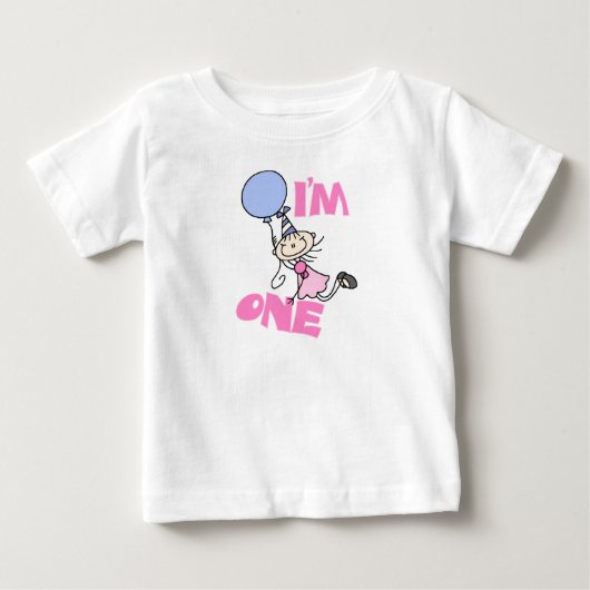 T-shirt Pour Bébé Je suis un bâton Figure Girl Anniversaire (Devant)