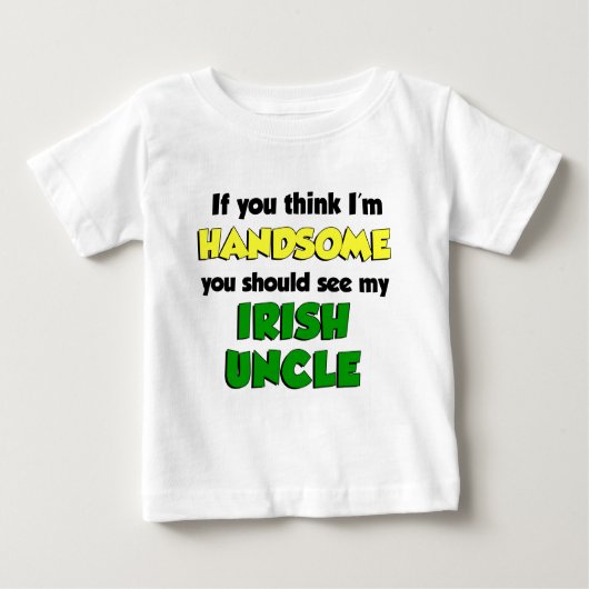T-shirt Pour Bébé Je suis un beau oncle irlandais (Devant)
