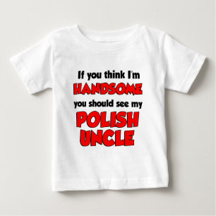 T-shirt Pour Bébé Je suis un beau oncle polonais