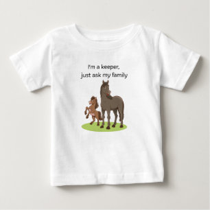 T-shirt Pour Bébé Je suis un gardien (chevaux)