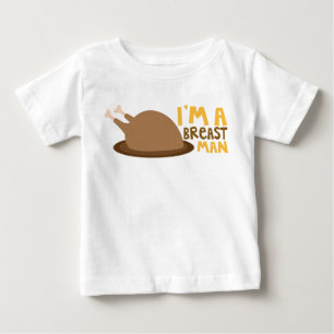 T-shirt Pour Bébé Je suis un homme du sein Thanksgiving Turquie
