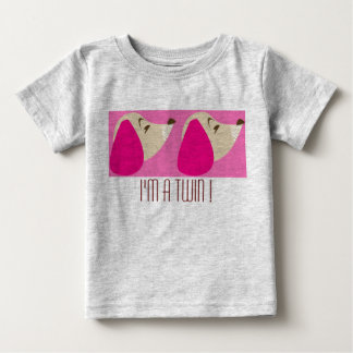 T-shirt Pour Bébé Je suis un jumeau !