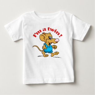 T-shirt Pour Bébé Je suis un jumeau et imitation ! Chemises mousey