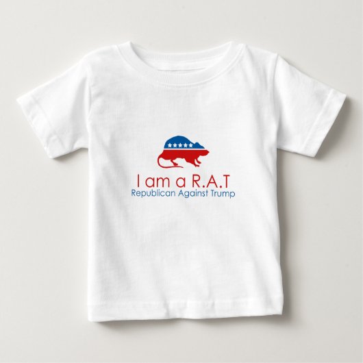 T-shirt Pour Bébé Je suis un R.A.T : Républicain contre Trump (Devant)
