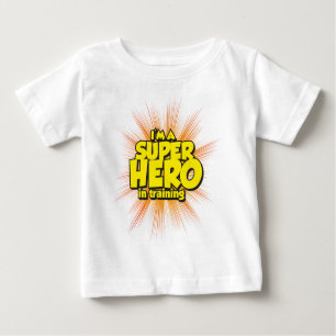 T-shirt Pour Bébé Je suis UN SUPER HÉROS dans la formation