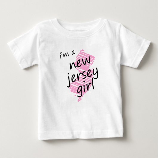 T-shirt Pour Bébé Je suis une fille du New Jersey (Devant)