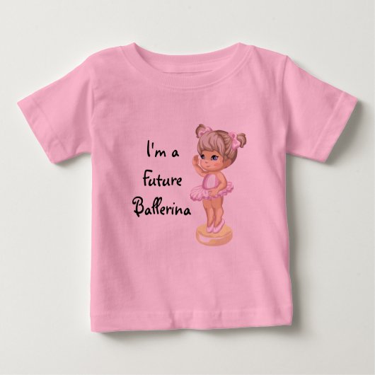 T-shirt Pour Bébé Je suis une future Ballerina (Devant)