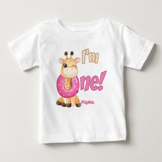 T-shirt Pour Bébé Je suis une girafe (Devant)