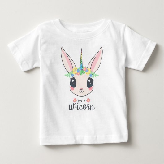 T-shirt Pour Bébé Je suis une licorne (Devant)