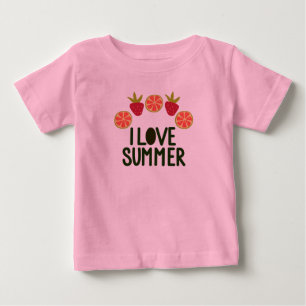 T-shirt Pour Bébé Je T'aime Été Bébé T-Shirt Mignon Avec Dessin De F