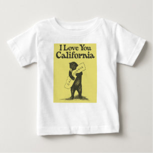 T-shirt Pour Bébé Je t'aime la Californie