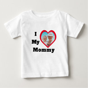 T-shirt Pour Bébé Je t'aime ma maman Saint-Valentin Mères Photo Text