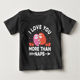 T-shirt Pour Bébé Je T'Aime Plus Que Des Siestes