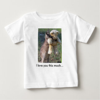 T-shirt Pour Bébé Je t'aime tellement... nounours de câlin