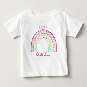 T-shirt Pour Bébé Je vais devenir une grande soeur avec un arc-en-ci