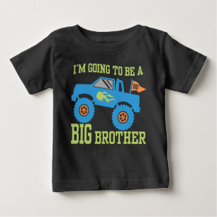 T-shirt Pour Bébé Je vais être un camion monstre Big Brother