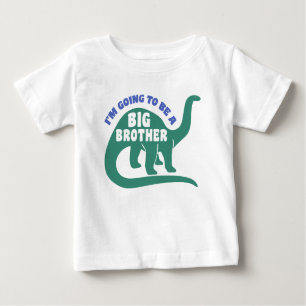 T-shirt Pour Bébé Je vais être un grand frère Dinosaure