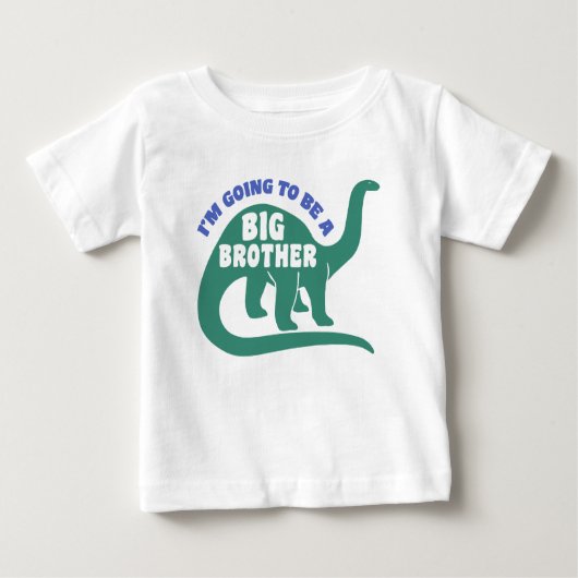 T-shirt Pour Bébé Je vais être un grand frère Dinosaure (Devant)