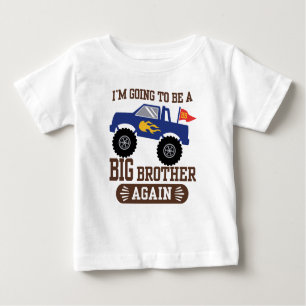 T-shirt Pour Bébé Je vais être un grand frère encore Monster Truck