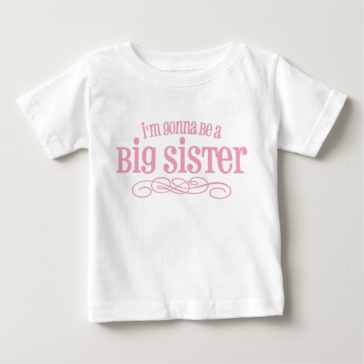 T-shirt Pour Bébé Je vais être une grande soeur (Devant)