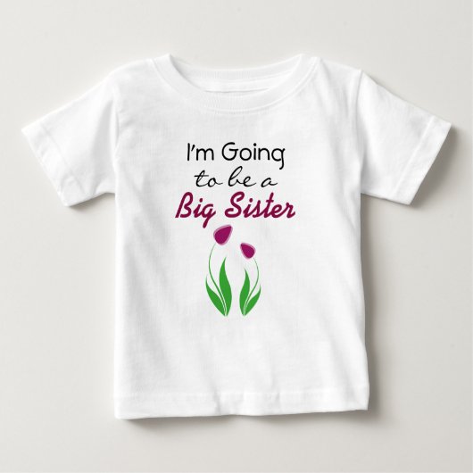 T-shirt Pour Bébé Je vais être une robe d'annonce de Grande Sœur (Devant)