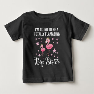 T-shirt Pour Bébé Je vais être une sœur totalement flamboyante