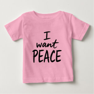 T-shirt Pour Bébé « Je veux la paix » design