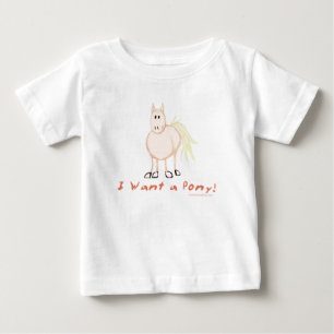 T-shirt Pour Bébé Je veux un poney