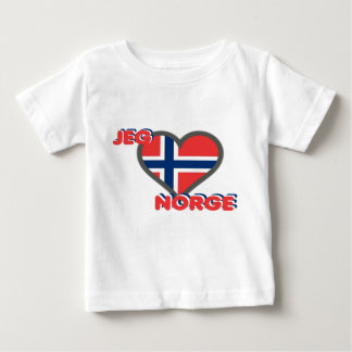 T-shirt Pour Bébé Jeg Elsker Norge (amour Norvège d'I)