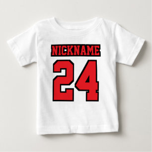 T-shirt Pour Bébé Jersey de football en robe noire BLANC avant