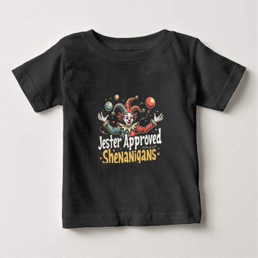 T-shirt Pour Bébé Jester Approuvé Shenanigans Circus Clown (Devant)