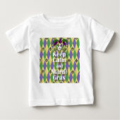 T-shirt Pour Bébé Jester Mask Keep Calm and Mardi Gras (Devant)